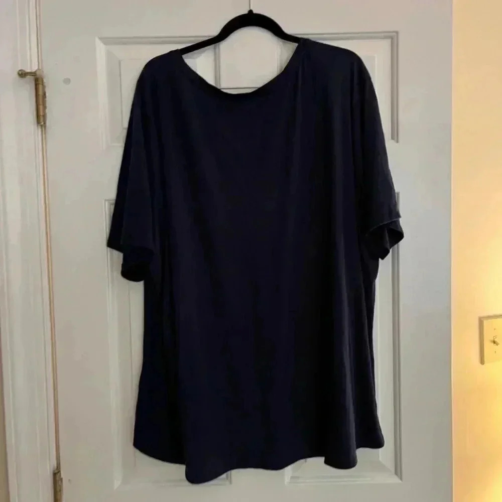 TERRA & SKY Black Vneck tee shirt size 4x - Picture 3 of 3